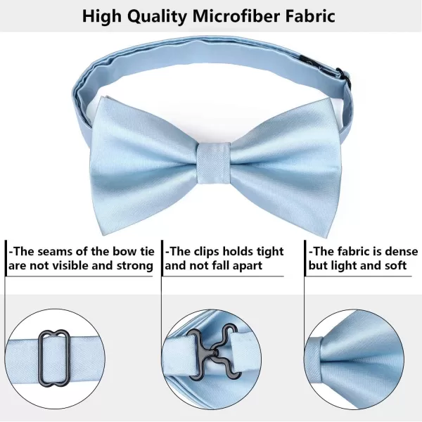 HISDERN Bow Ties for Men Pretied Bowties Classic Formal Business Bow Tie Adjustable Tuxedo Bowtie for Wedding Party
