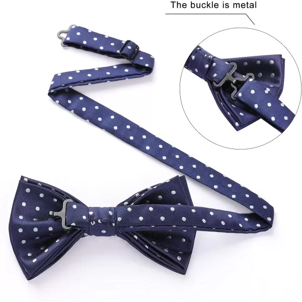 HISDERN Bow Ties for Men Pretied Bowties Classic Formal Business Bow Tie Adjustable Tuxedo Bowtie for Wedding Party