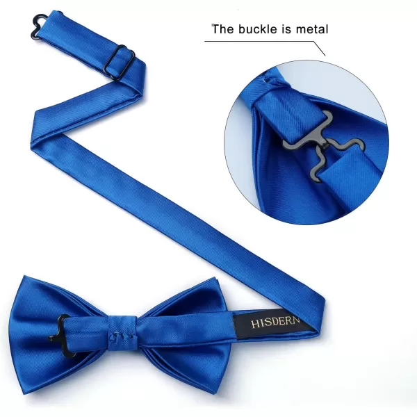 HISDERN Bow Ties for Men Pretied Bowties Classic Formal Business Bow Tie Adjustable Tuxedo Bowtie for Wedding Party