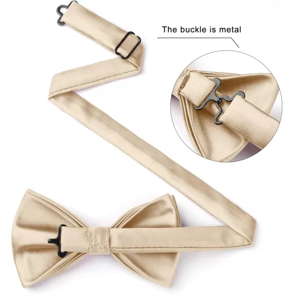 HISDERN Bow Ties for Men Pretied Bowties Classic Formal Business Bow Tie Adjustable Tuxedo Bowtie for Wedding Party