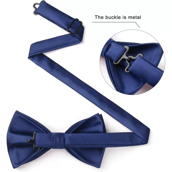 HISDERN Bow Ties for Men Pretied Bowties Classic Formal Business Bow Tie Adjustable Tuxedo Bowtie for Wedding Party