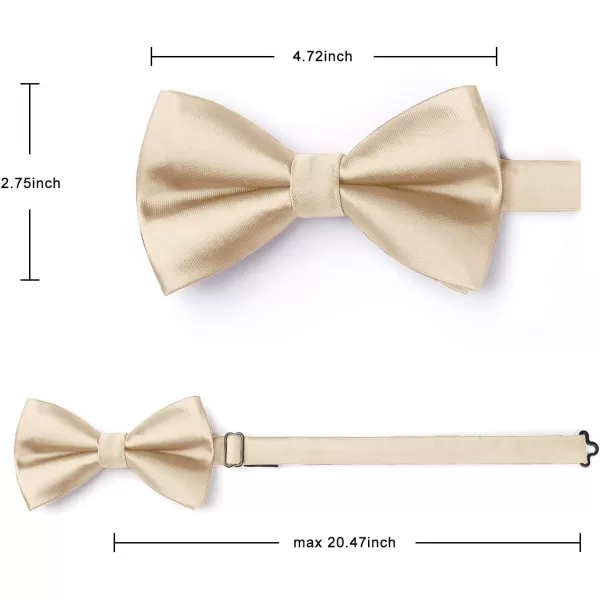 HISDERN Bow Ties for Men Pretied Bowties Classic Formal Business Bow Tie Adjustable Tuxedo Bowtie for Wedding Party