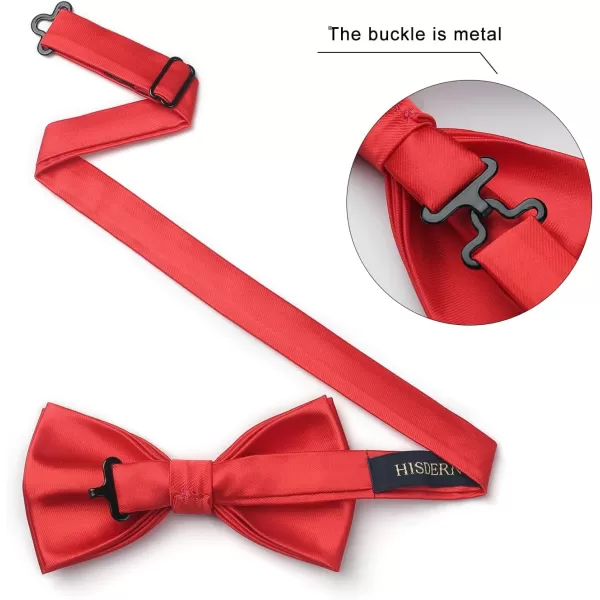 HISDERN Bow Ties for Men Pretied Bowties Classic Formal Business Bow Tie Adjustable Tuxedo Bowtie for Wedding Party