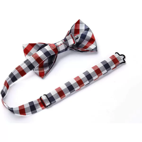 HISDERN Bow Ties for Men Pretied Bowties Classic Formal Business Bow Tie Adjustable Tuxedo Bowtie for Wedding Party