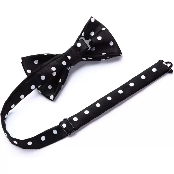 HISDERN Bow Ties for Men Pretied Bowties Classic Formal Business Bow Tie Adjustable Tuxedo Bowtie for Wedding Party
