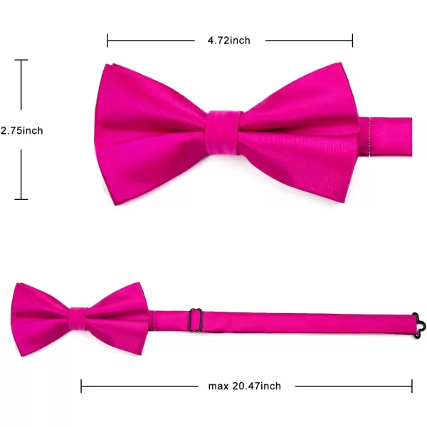 HISDERN Bow Ties for Men Pretied Bowties Classic Formal Business Bow Tie Adjustable Tuxedo Bowtie for Wedding Party