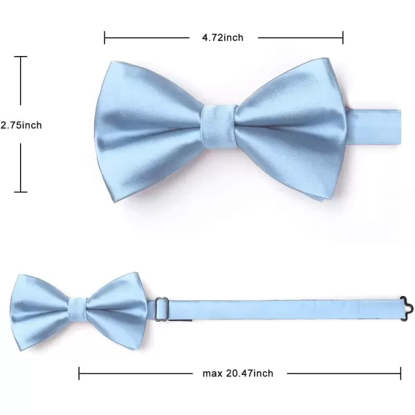 HISDERN Bow Ties for Men Pretied Bowties Classic Formal Business Bow Tie Adjustable Tuxedo Bowtie for Wedding Party
