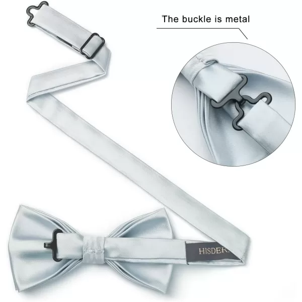 HISDERN Bow Ties for Men Pretied Bowties Classic Formal Business Bow Tie Adjustable Tuxedo Bowtie for Wedding Party