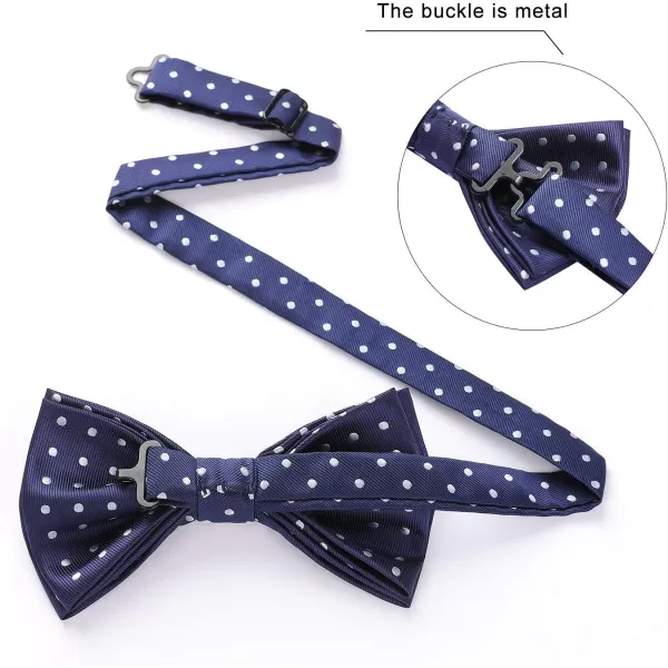 HISDERN Bow Ties for Men Pretied Bowties Classic Formal Business Bow Tie Adjustable Tuxedo Bowtie for Wedding Party