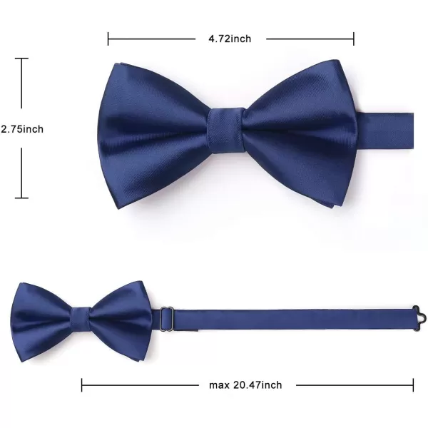 HISDERN Bow Ties for Men Pretied Bowties Classic Formal Business Bow Tie Adjustable Tuxedo Bowtie for Wedding Party