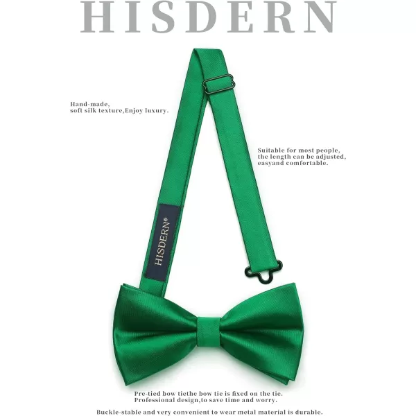 HISDERN Bow Ties for Men Pretied Bowties Classic Formal Business Bow Tie Adjustable Tuxedo Bowtie for Wedding Party