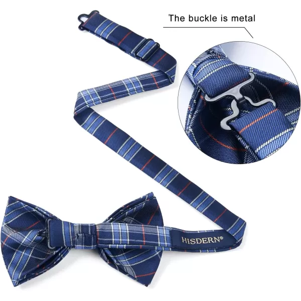 HISDERN Bow Ties for Men Pretied Bowties Classic Formal Business Bow Tie Adjustable Tuxedo Bowtie for Wedding Party