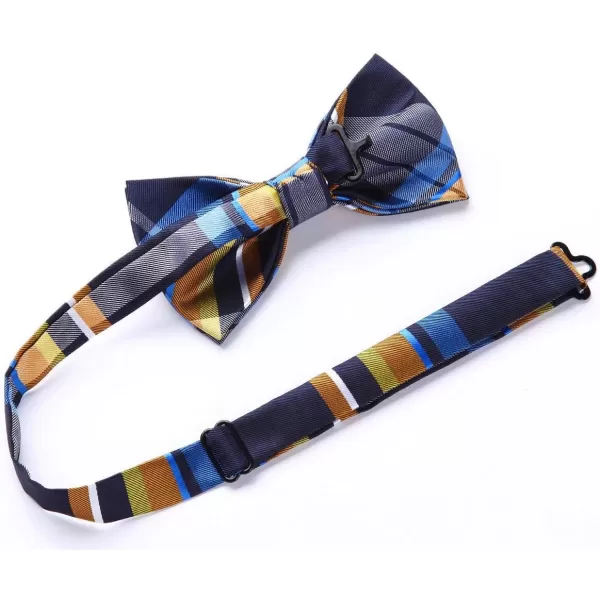 HISDERN Bow Ties for Men Pretied Bowties Classic Formal Business Bow Tie Adjustable Tuxedo Bowtie for Wedding Party