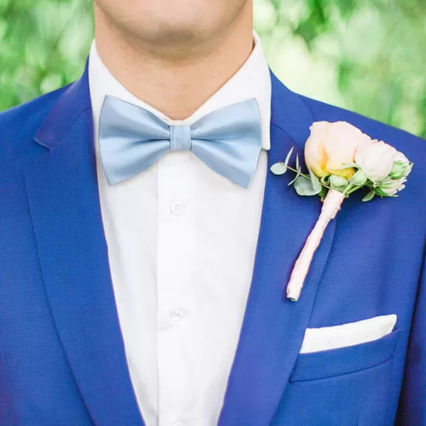 HISDERN Bow Ties for Men Pretied Bowties Classic Formal Business Bow Tie Adjustable Tuxedo Bowtie for Wedding Party