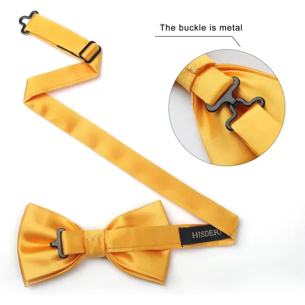 HISDERN Bow Ties for Men Pretied Bowties Classic Formal Business Bow Tie Adjustable Tuxedo Bowtie for Wedding Party