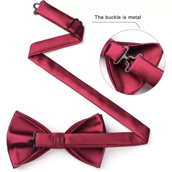 HISDERN Bow Ties for Men Pretied Bowties Classic Formal Business Bow Tie Adjustable Tuxedo Bowtie for Wedding Party