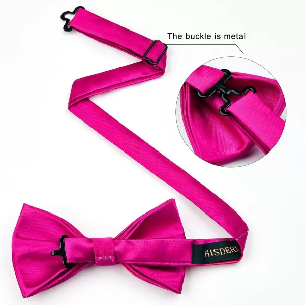 HISDERN Bow Ties for Men Pretied Bowties Classic Formal Business Bow Tie Adjustable Tuxedo Bowtie for Wedding Party