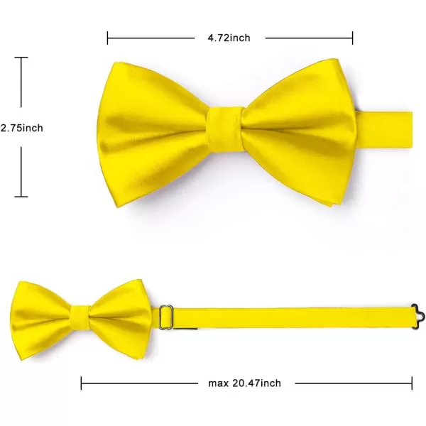 HISDERN Bow Ties for Men Pretied Bowties Classic Formal Business Bow Tie Adjustable Tuxedo Bowtie for Wedding Party