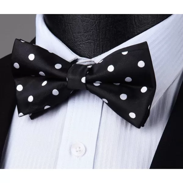 HISDERN Bow Ties for Men Pretied Bowties Classic Formal Business Bow Tie Adjustable Tuxedo Bowtie for Wedding Party