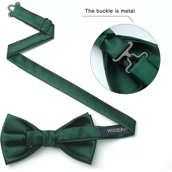 HISDERN Bow Ties for Men Pretied Bowties Classic Formal Business Bow Tie Adjustable Tuxedo Bowtie for Wedding Party