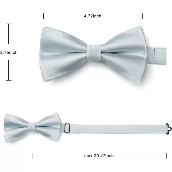 HISDERN Bow Ties for Men Pretied Bowties Classic Formal Business Bow Tie Adjustable Tuxedo Bowtie for Wedding Party