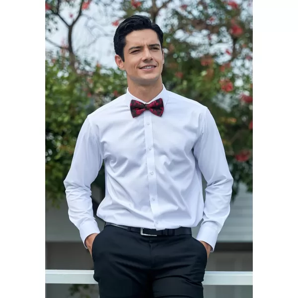 HISDERN Bow Ties for Men Pretied Bowties Classic Formal Business Bow Tie Adjustable Tuxedo Bowtie for Wedding Party