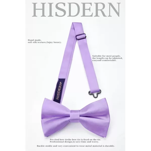 HISDERN Bow Ties for Men Pretied Bowties Classic Formal Business Bow Tie Adjustable Tuxedo Bowtie for Wedding Party