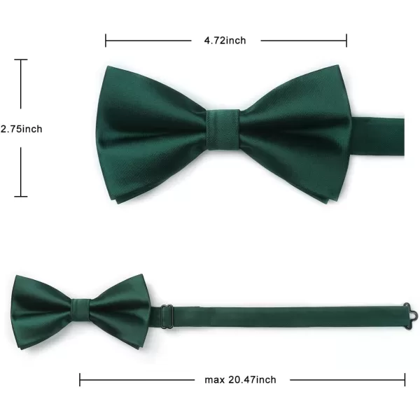 HISDERN Bow Ties for Men Pretied Bowties Classic Formal Business Bow Tie Adjustable Tuxedo Bowtie for Wedding Party