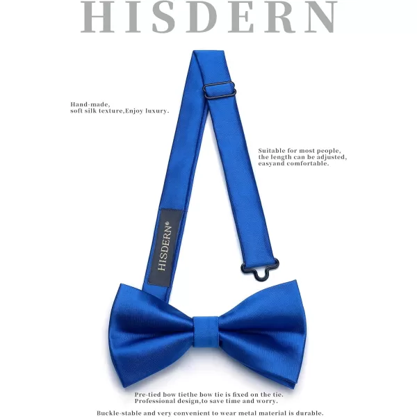 HISDERN Bow Ties for Men Pretied Bowties Classic Formal Business Bow Tie Adjustable Tuxedo Bowtie for Wedding Party