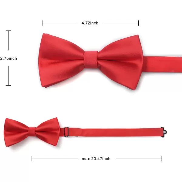 HISDERN Bow Ties for Men Pretied Bowties Classic Formal Business Bow Tie Adjustable Tuxedo Bowtie for Wedding Party
