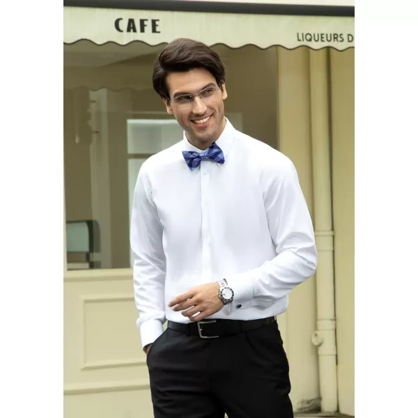 HISDERN Bow Ties for Men Pretied Bowties Classic Formal Business Bow Tie Adjustable Tuxedo Bowtie for Wedding Party