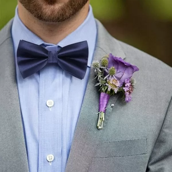 HISDERN Bow Ties for Men Pretied Bowties Classic Formal Business Bow Tie Adjustable Tuxedo Bowtie for Wedding Party