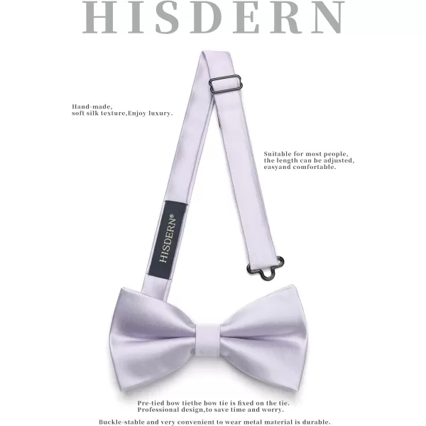 HISDERN Bow Ties for Men Pretied Bowties Classic Formal Business Bow Tie Adjustable Tuxedo Bowtie for Wedding Party