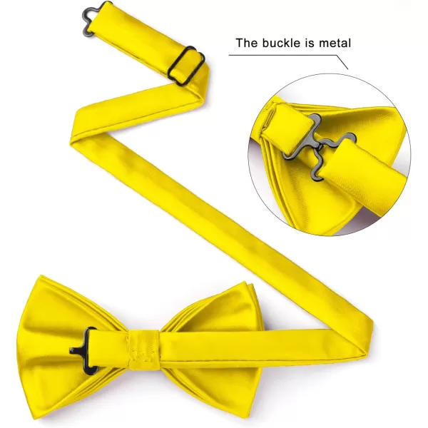 HISDERN Bow Ties for Men Pretied Bowties Classic Formal Business Bow Tie Adjustable Tuxedo Bowtie for Wedding Party