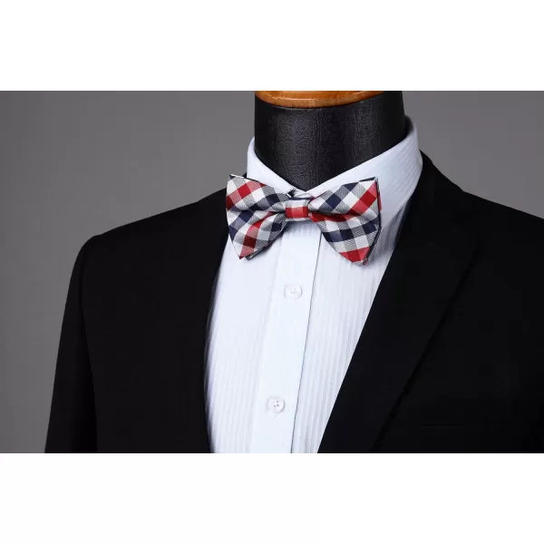 HISDERN Bow Ties for Men Pretied Bowties Classic Formal Business Bow Tie Adjustable Tuxedo Bowtie for Wedding Party