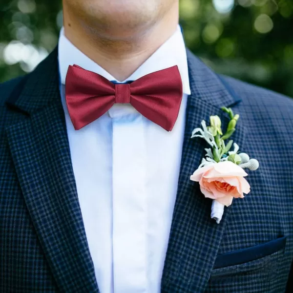 HISDERN Bow Ties for Men Pretied Bowties Classic Formal Business Bow Tie Adjustable Tuxedo Bowtie for Wedding Party