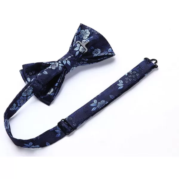 HISDERN Bow Ties for Men Pretied Bowties Classic Formal Business Bow Tie Adjustable Tuxedo Bowtie for Wedding Party