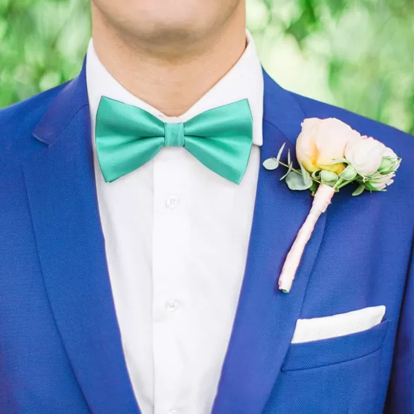 HISDERN Bow Ties for Men Pretied Bowties Classic Formal Business Bow Tie Adjustable Tuxedo Bowtie for Wedding Party