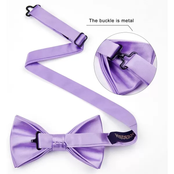 HISDERN Bow Ties for Men Pretied Bowties Classic Formal Business Bow Tie Adjustable Tuxedo Bowtie for Wedding Party