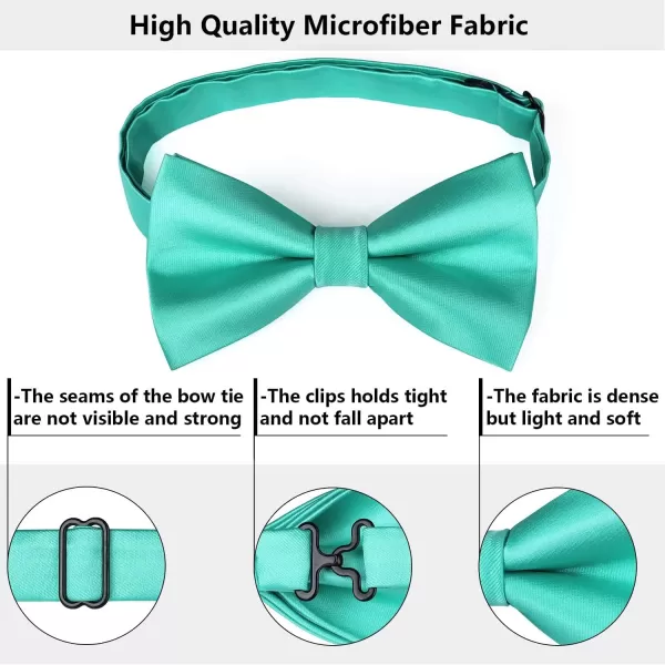 HISDERN Bow Ties for Men Pretied Bowties Classic Formal Business Bow Tie Adjustable Tuxedo Bowtie for Wedding Party