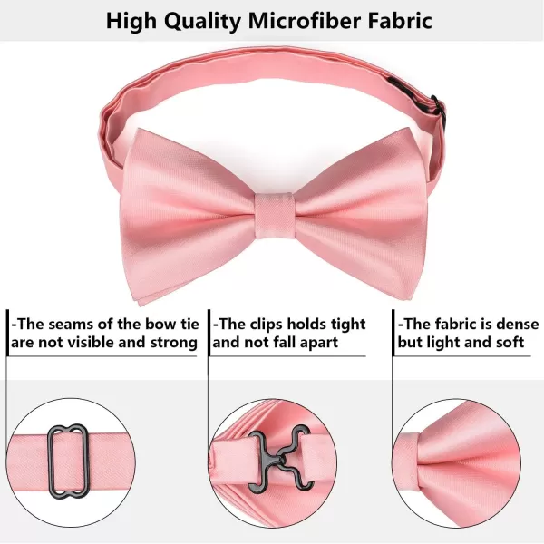 HISDERN Bow Ties for Men Pretied Bowties Classic Formal Business Bow Tie Adjustable Tuxedo Bowtie for Wedding Party