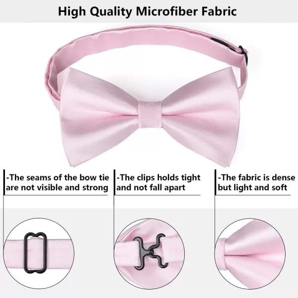 HISDERN Bow Ties for Men Pretied Bowties Classic Formal Business Bow Tie Adjustable Tuxedo Bowtie for Wedding Party
