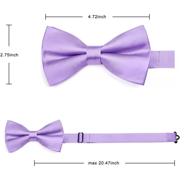 HISDERN Bow Ties for Men Pretied Bowties Classic Formal Business Bow Tie Adjustable Tuxedo Bowtie for Wedding Party