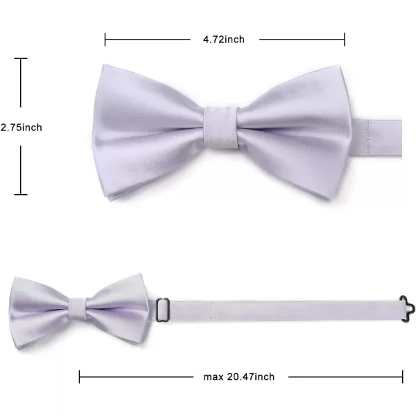 HISDERN Bow Ties for Men Pretied Bowties Classic Formal Business Bow Tie Adjustable Tuxedo Bowtie for Wedding Party