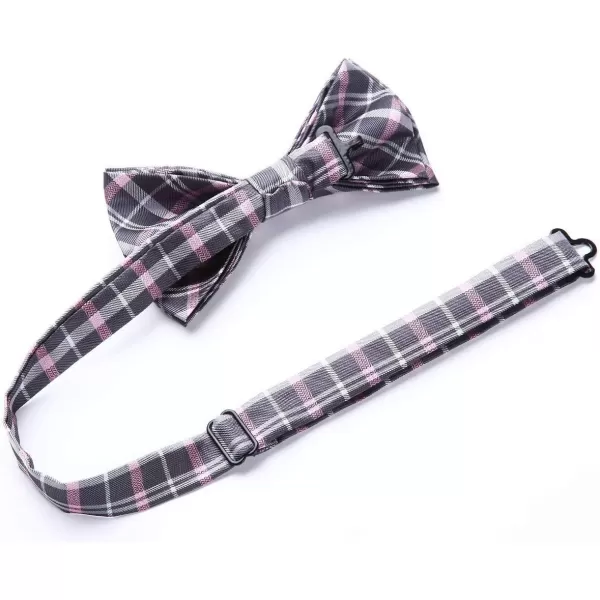 HISDERN Bow Ties for Men Pretied Bowties Classic Formal Business Bow Tie Adjustable Tuxedo Bowtie for Wedding Party
