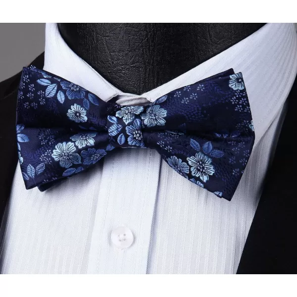 HISDERN Bow Ties for Men Pretied Bowties Classic Formal Business Bow Tie Adjustable Tuxedo Bowtie for Wedding Party