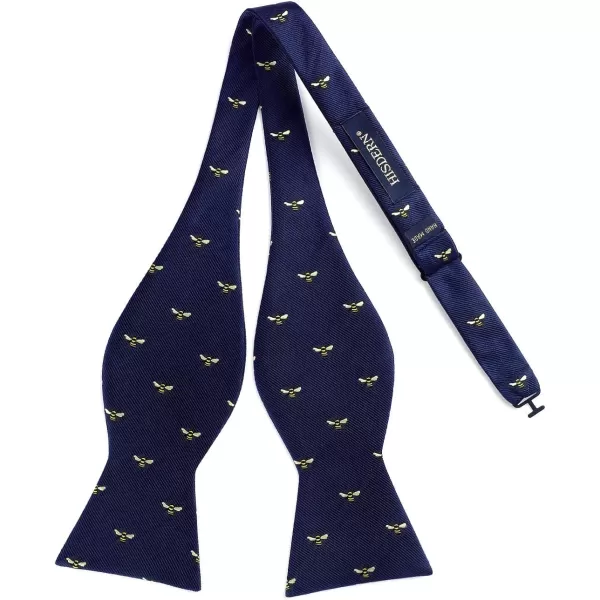 HISDERN Bow Ties for Men Self Tie Animal Bowties Pocket Square Woven Silk Fun Bowtie Handkerchief Set for Wedding Party