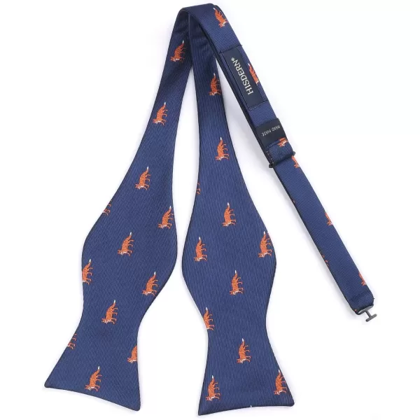 HISDERN Bow Ties for Men Self Tie Animal Bowties Pocket Square Woven Silk Fun Bowtie Handkerchief Set for Wedding Party
