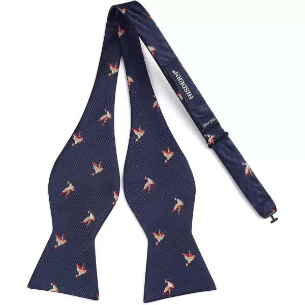 HISDERN Bow Ties for Men Self Tie Animal Bowties Pocket Square Woven Silk Fun Bowtie Handkerchief Set for Wedding Party