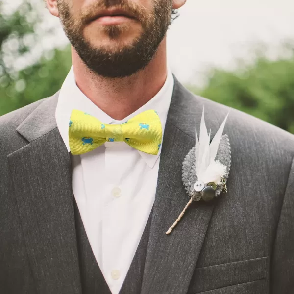 HISDERN Bow Ties for Men Self Tie Animal Bowties Pocket Square Woven Silk Fun Bowtie Handkerchief Set for Wedding Party